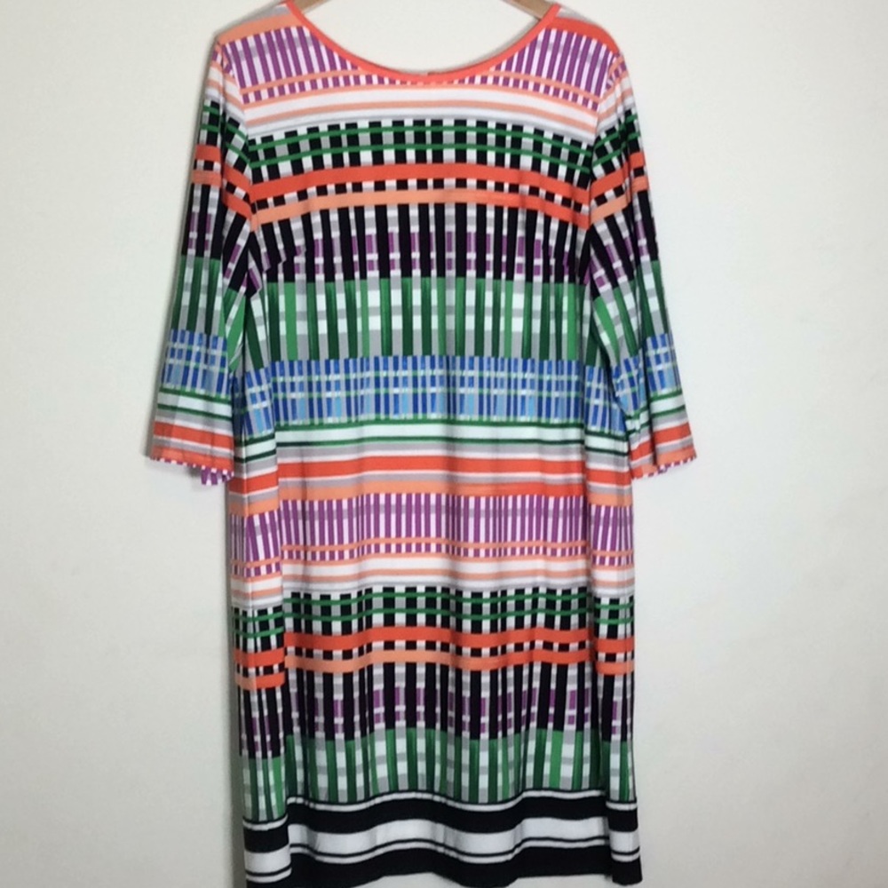 Eliza J Multicolored Dress w/Exposed Gold Zipper